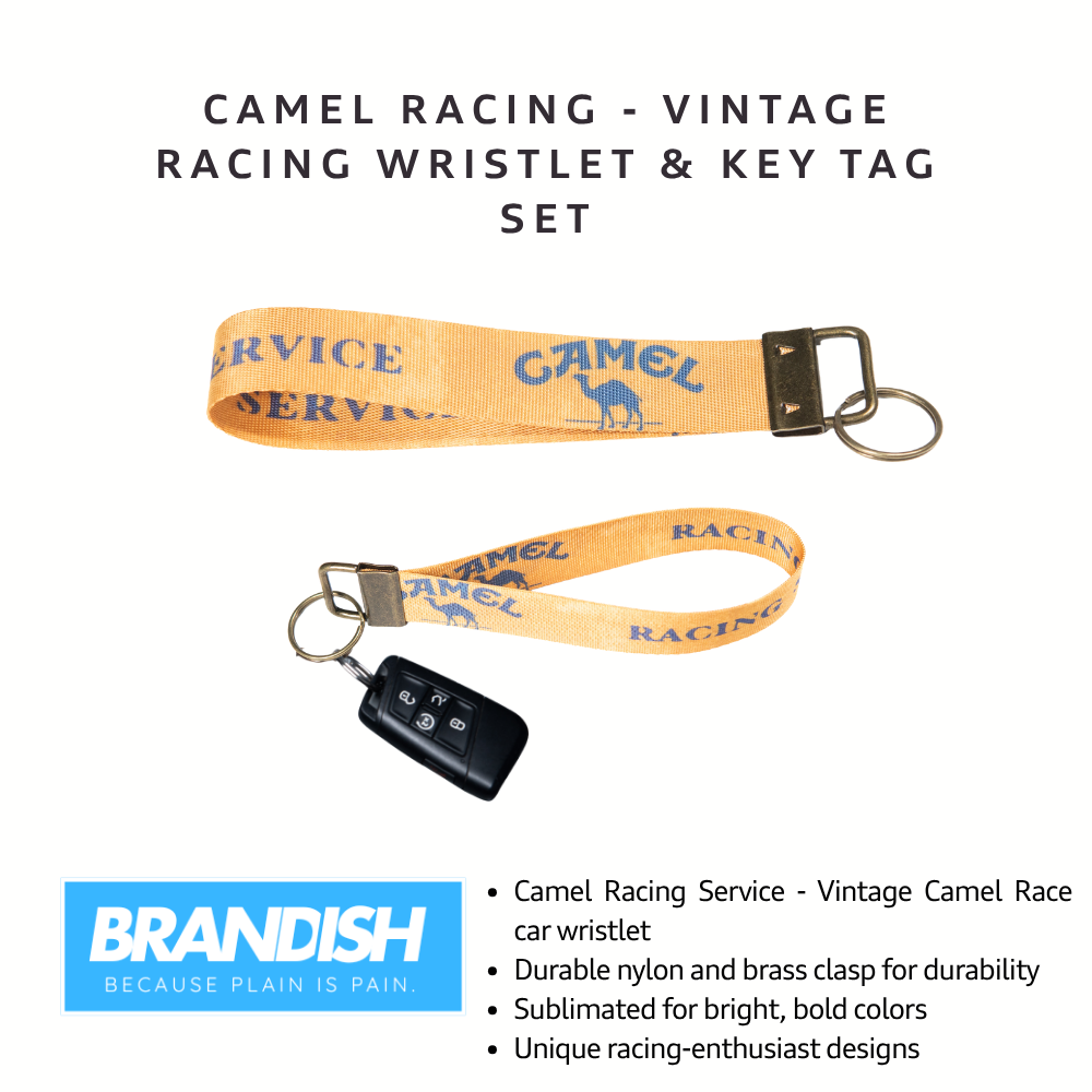 F1 Vintage Camel Racing Wristlet Keychain