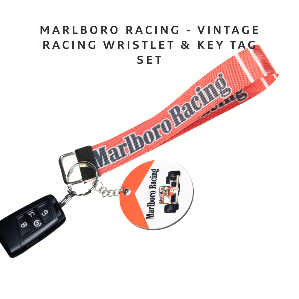 F1 Vintage Marlboro Racing Team Wristlet Lanyard & Keychain Set