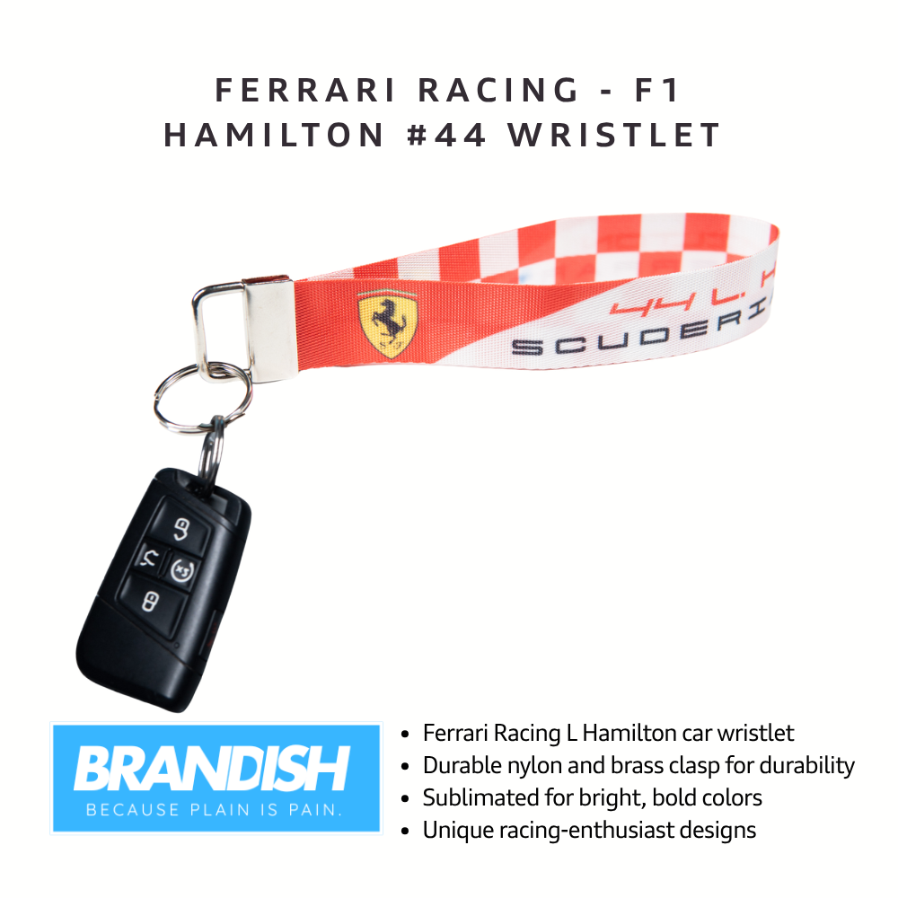 F1 Ferrari/Hamilton Wristlet Keychain