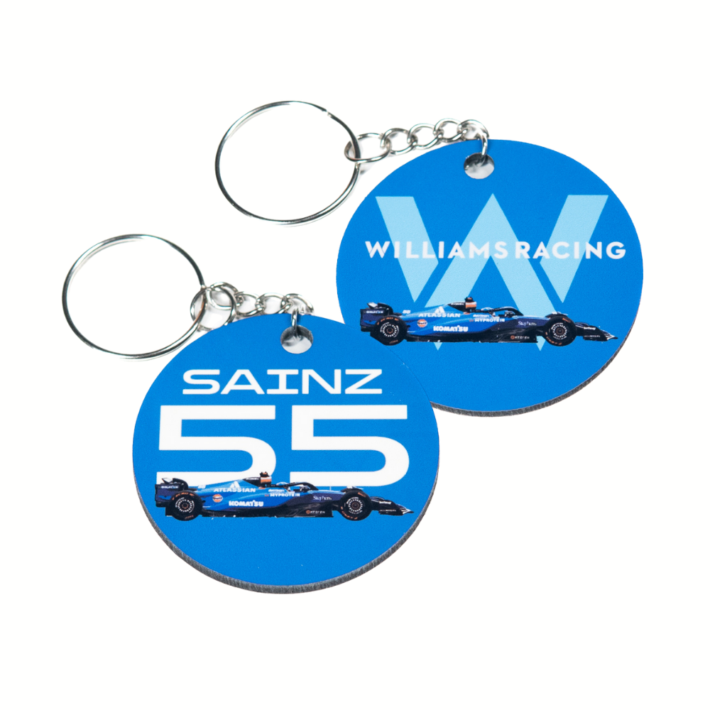 F1 Williams/Sainz Racing Team Round 2x2" Keychain