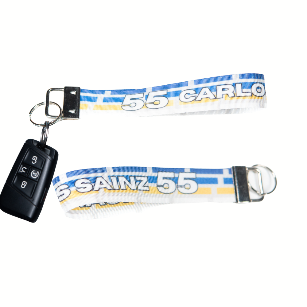 F1 Vintage Williams/Sainz Wristlet Lanyard & Keychain Set