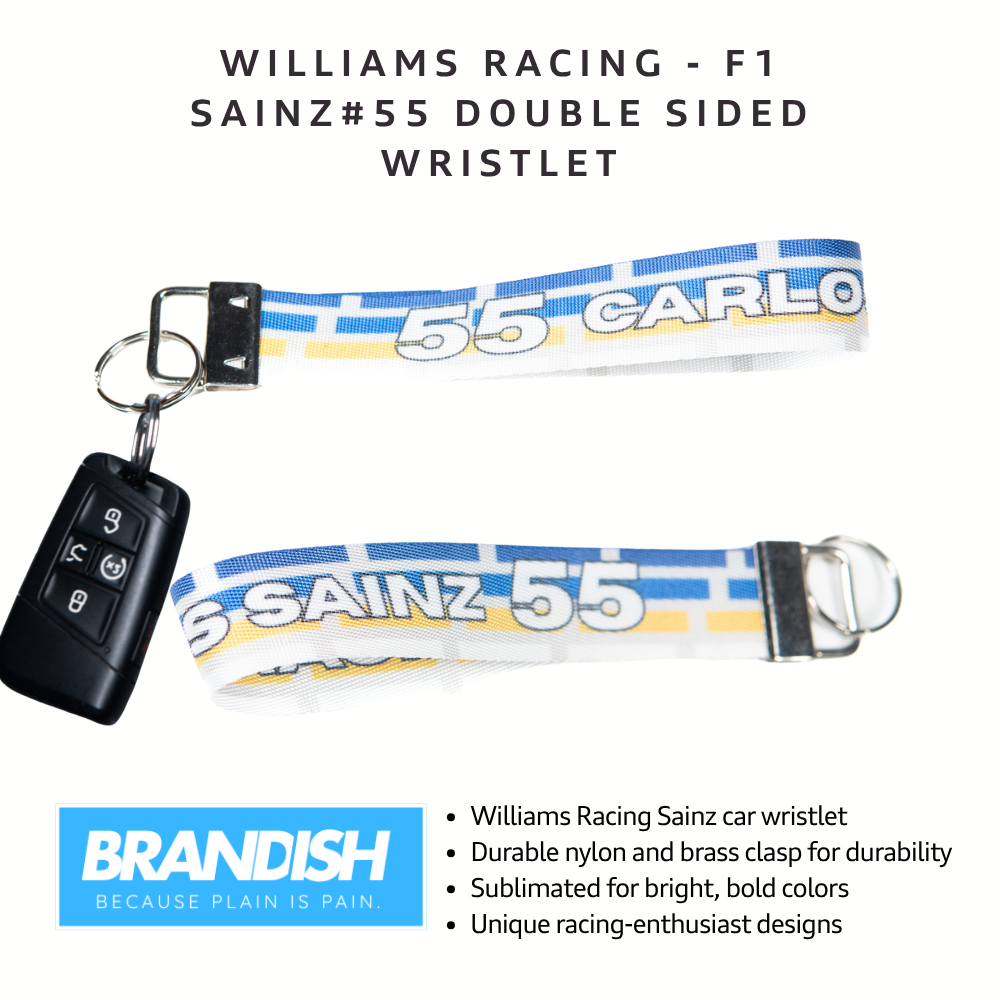F1 Williams/Sainz Wristlet Keychain