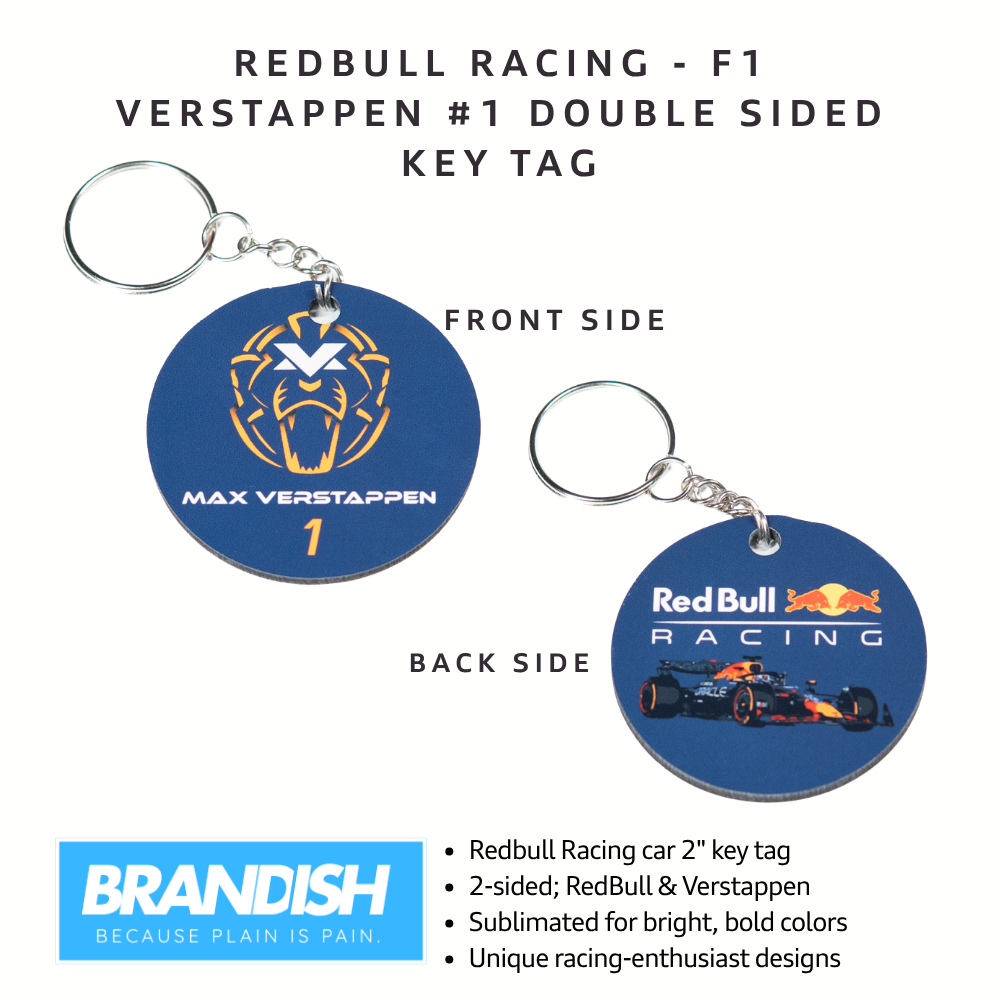 F1 RB/Verstappen Racing Team Round 2x2" Keychain