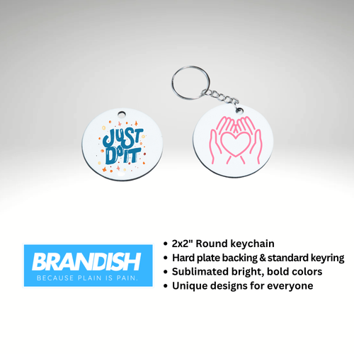 Custom 2x2" Round Keychain