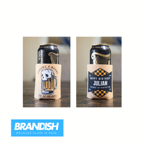 Cheers & Beers Custom Birthday Koozie
