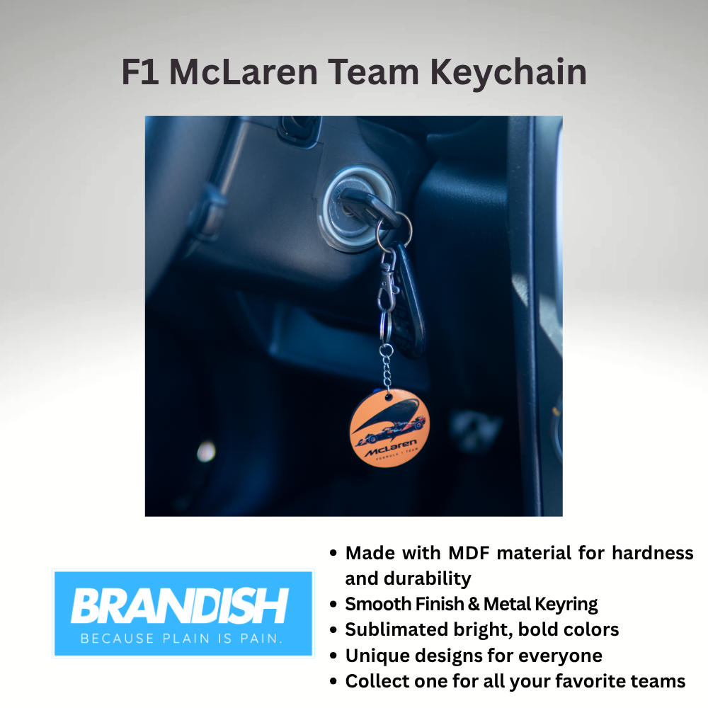 F1 McLaren Racing Team Round 2x2" Keychain