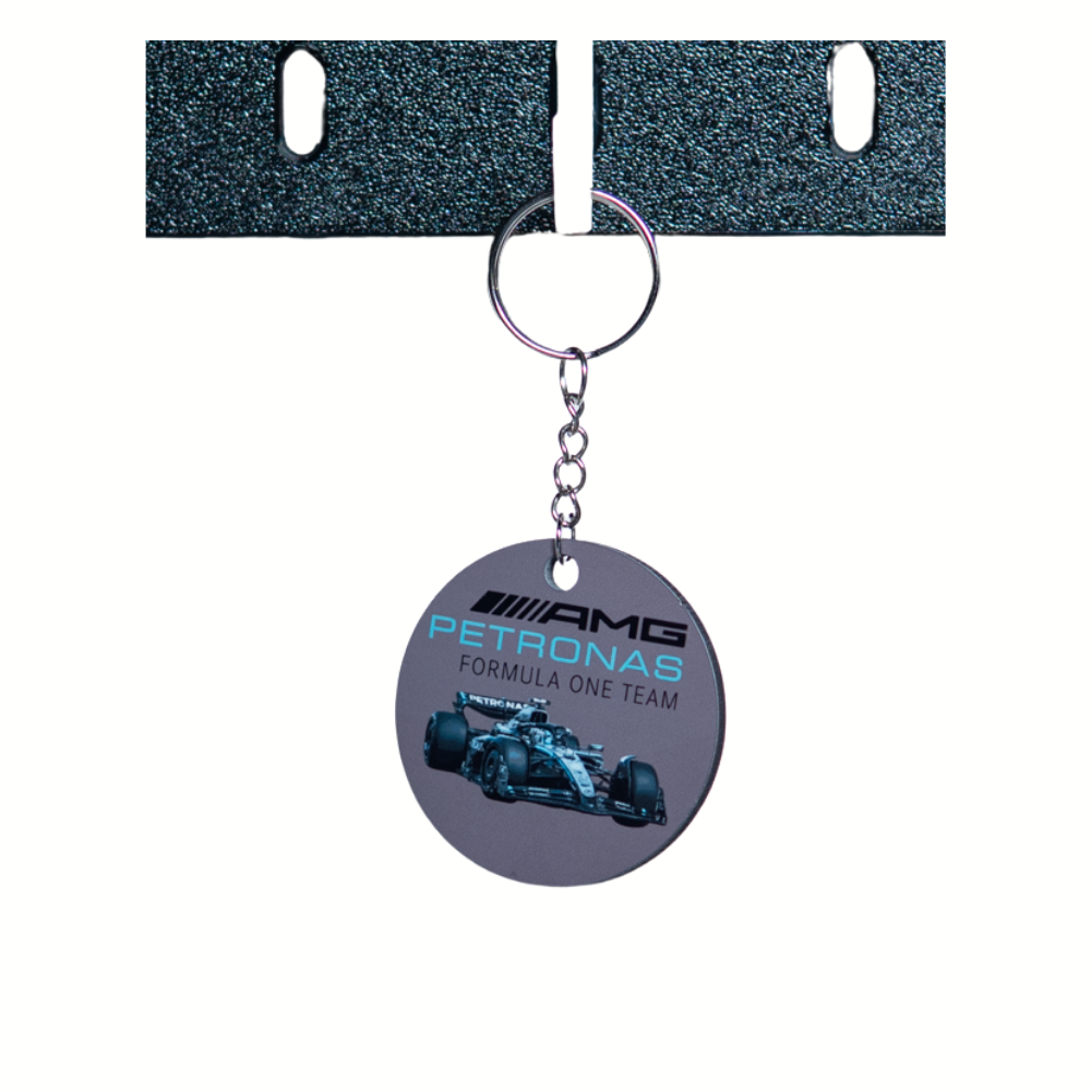 F1 Mercedes Racing Team Round 2x2" Keychain
