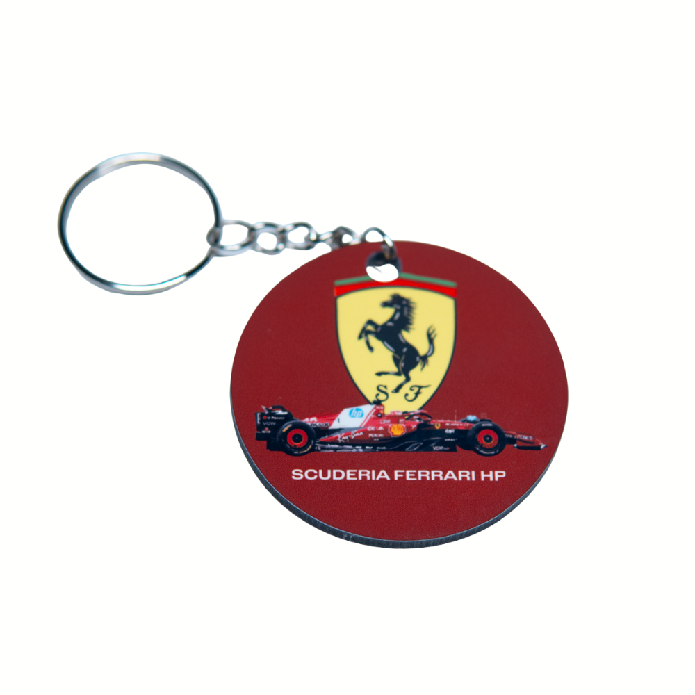F1 Ferrari Racing Team Round 2x2" Keychain
