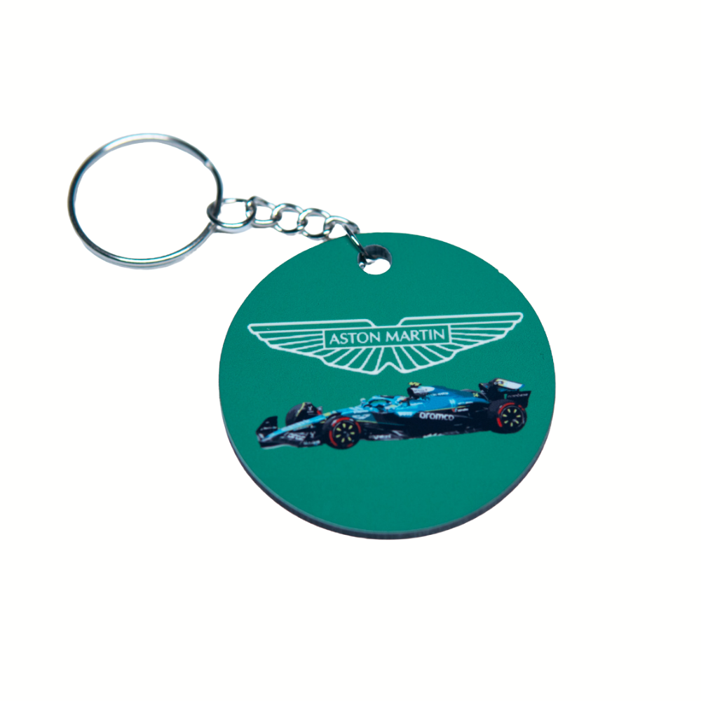F1 Aston Martin Racing Team Round 2x2" Keychain