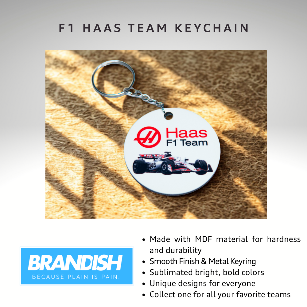 F1 Haas Racing Team Round 2x2" Keychain