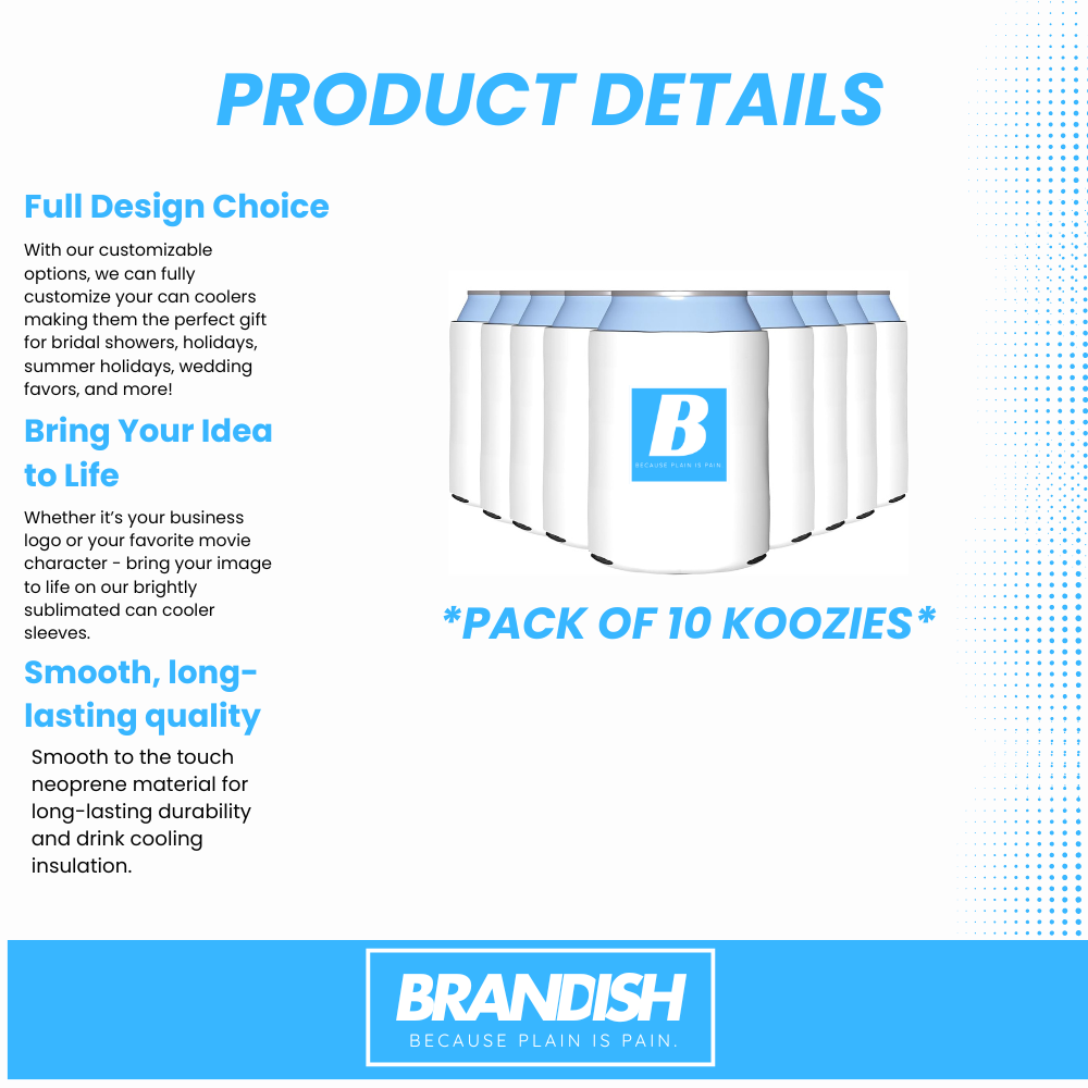 Custom Can Cooler Sleeves (10 Pack)